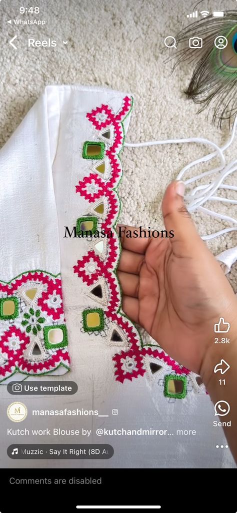 Kutchi Work Blouse, Kachi Work, Designer Choli, Navratri 2024, Handmade Hamper, Kutchi Work, Kurta Embroidery, Handwork Blouse, Phulkari Embroidery