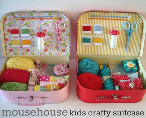 Hello all, well I've  finally  got a chance to share my latest project- these little crafty suitcases  I made back in April - it takes a ... Kids Sewing, Operation Christmas Child, Trendy Sewing, Sewing Projects For Kids, Sewing Box, Sewing Gifts, Kits For Kids, Sewing For Beginners, Sewing For Kids