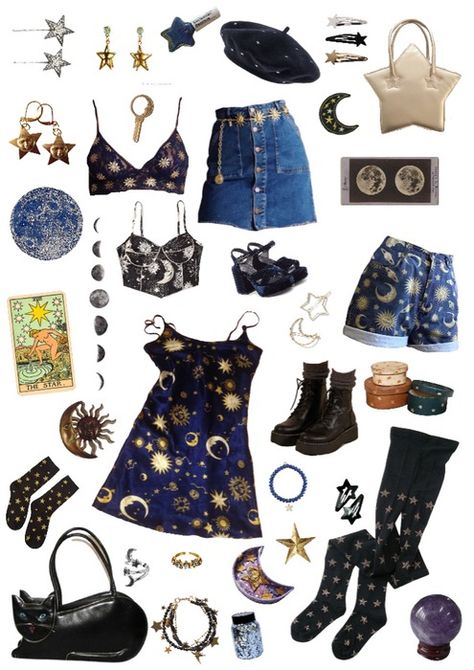 The Night Sky Outfit | ShopLook Outerspace Theme Outfits, Astrocore Aesthetic Outfits, Space Themed Outfit Ideas, Night Sky Outfit, Nightcore Outfits, Space Theme Outfit, Spacecore Fashion, Astronomy Outfit, Spacecore Outfits