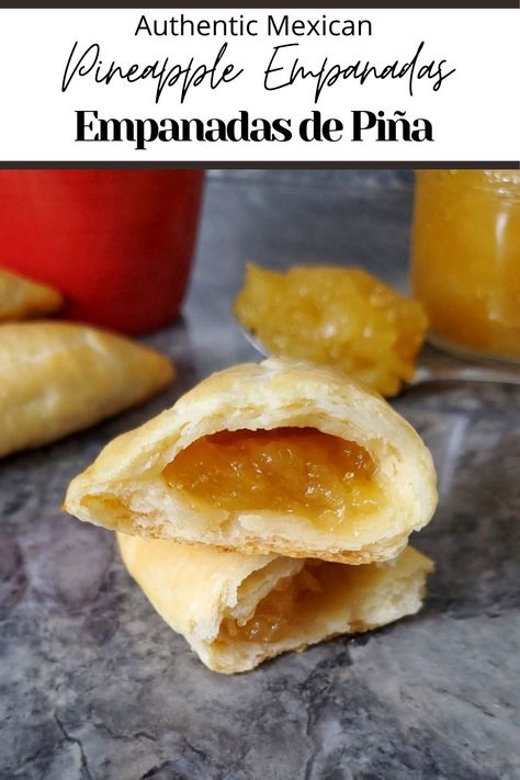 Mexican Pineapple, Pineapple Empanadas, Sweet Empanadas Recipe, Mexican Empanadas, Cream Cheese Dough, Empanadas Recipe Dough, Mexican Love, Easy Empanadas Recipe, Cheese Dough