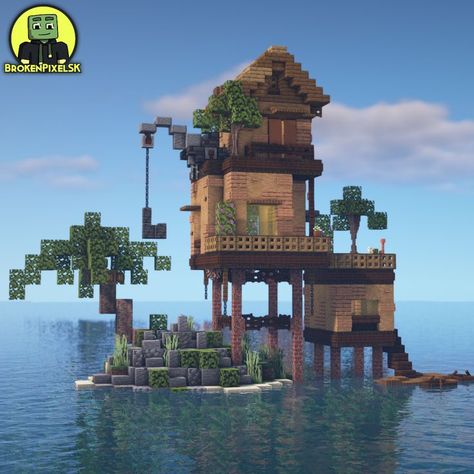 Desert Island survival base in Minecraft Minecraft Houses Survival, Island Survival, Minecraft Interior Design, Deserted Island, Minecraft City, Minecraft Plans, Minecraft Construction, Minecraft Inspo, Minecraft Survival