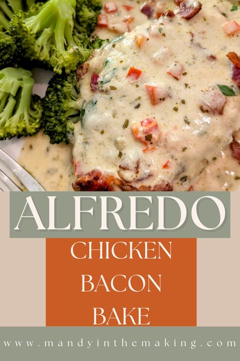 Alfredo Chicken Bacon Bake — Mandy in the Making | Meals & More on YouTube Mandy In The Making Recipes, Mandy In The Making, Alfredo Chicken, Winner Winner Chicken Dinner, Chicken Alfredo, Chicken Bacon, Baked Chicken Recipes, Recipes Chicken, Poultry Recipes