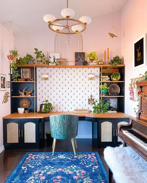 15 Home Office Organization & Storage Ideas | Extra Space Storage Maximalist Office, Maximalist House, Green Home Offices, Extra Space Storage, Nautical Interior, Office Storage Solutions, Home Decor Ideas Living Room, Home Office Storage, Small Home Office