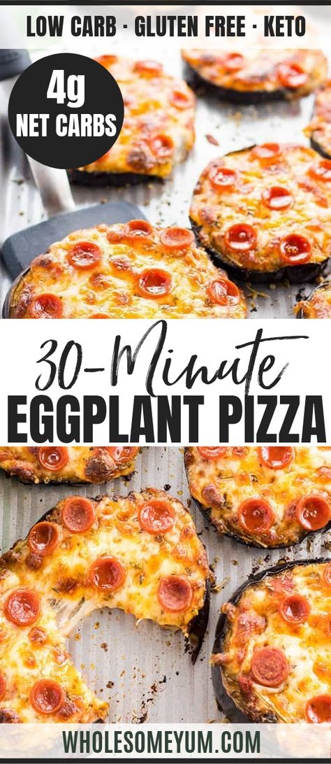 Eggplant Pizza Recipe, Aubergine Pizza, Low Carb Eggplant, Mini Eggplant, Keto Eggplant, Eggplant Pizza, Eggplant Recipes Easy, Eggplant Pizzas, No Carb Recipes