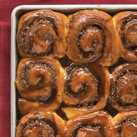 Cinnamon-Nut Buns Pecan Sticky Buns, Sweet Roll Recipe, Cinnamon Nuts, Sweet Buns, Holiday Brunch, Sticky Buns, Bun Recipe, Sweet Roll, Drink Ideas