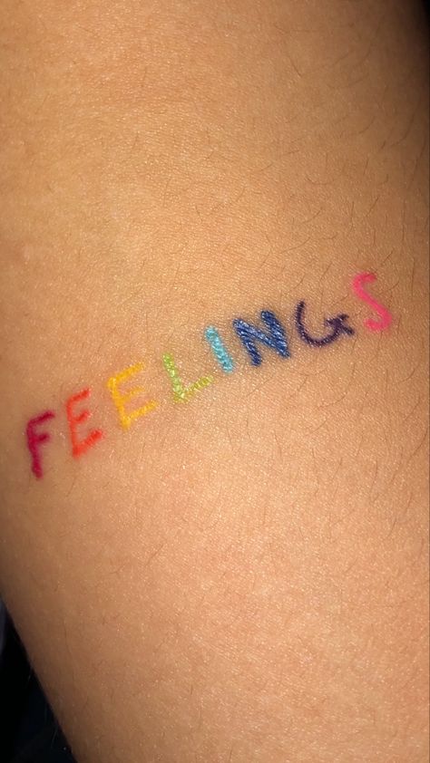 Alive Tattoo, Rainbow Tattoo, Colorful Tattoo, Rainbow Tattoos, Date Tattoos, Doodle Tattoo, Word Tattoos, Tattoo Lettering, Tattoo Inspo