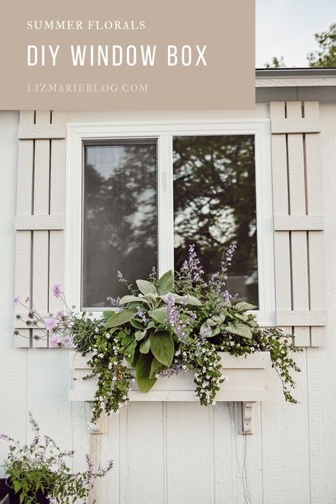 Diy Window Box, Liz Marie, Liz Marie Blog, Diy Window, Window Box, A House, Shed, Plants