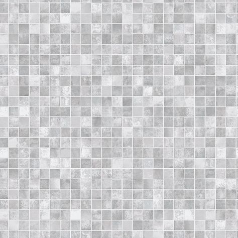 Modern mosaic tiles in a grey colorway bring an elevated look to bathrooms, kitchens, and more. This realistic tile peel and stick wallpaper makes it easy to achieve a high-end look anywhere. Apply it to any smooth surface, even furniture. Tile Peel And Stick Wallpaper, Modern Mosaic Tile, Tile Peel And Stick, Grey Mosaic Tiles, Neutral Tile, Square Mosaic Tile, Paving Pattern, Grey Mosaic, Mosaic Tile Patterns