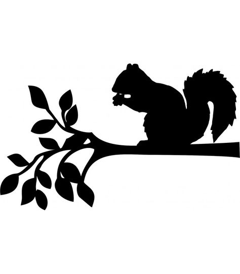 Branch Silhouette, Simple Wall Paintings, Animal Art Projects, Squirrel Art, Felt Animal Patterns, Led Wall Art, Barn Wood Crafts, Jar Art, Silhouette Clip Art