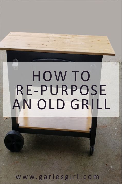 Upcycle Bbq Grill Diy Projects, Repurposed Grill Diy Projects, Grill Utensil Storage Outdoor, Outdoor Grill Table Diy, Repurpose Patio Table, Grilling Table Outdoor, Table For Blackstone Griddle, Repurpose Gas Grill Ideas, Table Top Grill Stand Diy