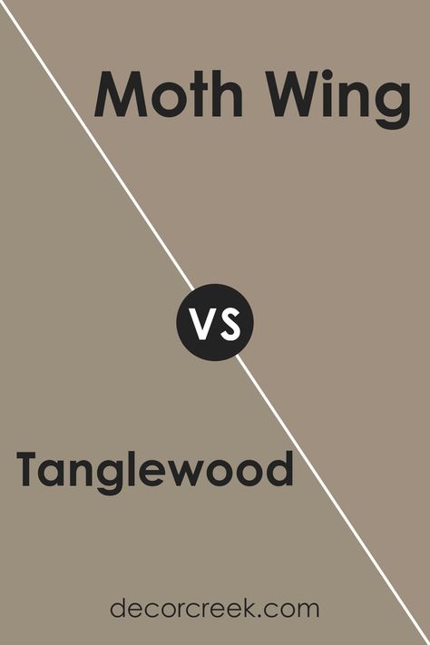 Tanglewood and Moth Wing by Sherwin Williams offer unique yet complementary tones. Tanglewood, warm light brown, exudes cozy warmth, akin to a comfortable blanket, ideal for relaxing spaces. Moth Wing, darker with gray undertones, evokes understated elegance, adding sophistication without overwhelming brightness. Together, they balance brightness and depth, creating harmonious atmospheres. Their shared warmth allow them to complement or stand alone, catering to varied room atmospheres. Sherwin Williams Moth Wing, Moth Wing Sherwin Williams, Relaxing Spaces, Violet Brown, Moth Wings, Comfort Blanket, Color Sorting, Home Upgrades, Coordinating Colors