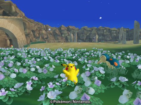 Pikachu, Cyndaquill (PokéPark Wii: Pikachu's Adventure) Pokepark Wii, Headspace Aesthetic, Chao Garden, Nostalgic Games, Kay Kay, Gucci Slides, Video Game Design, Steve Harvey, Perfect Sense