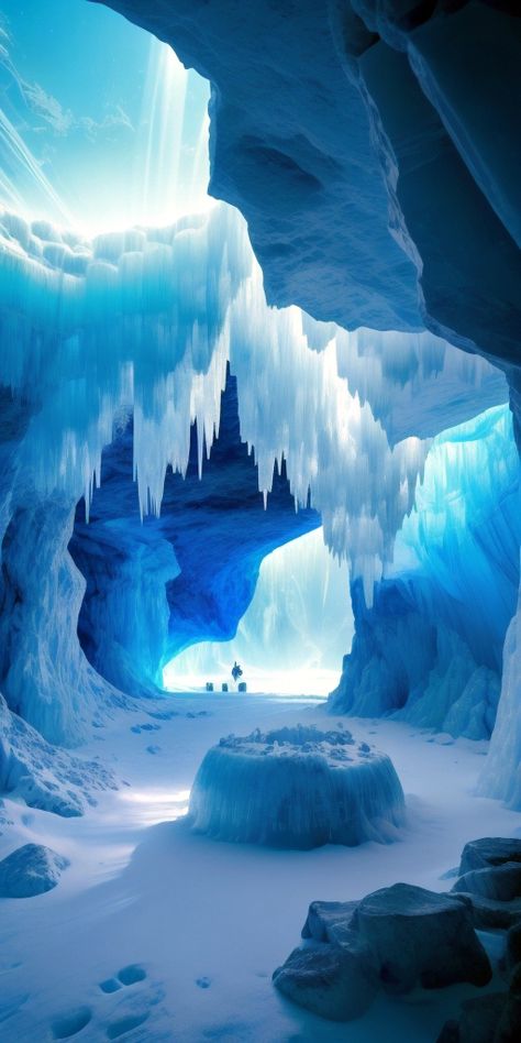 Icicle Aesthetic, Ice Land Aesthetic, Blue Ice Aesthetic, Winter Blue Aesthetic, Ice Architecture, Arctic Wallpaper, Ice Glaciers, Iceland Wallpaper, Ice City