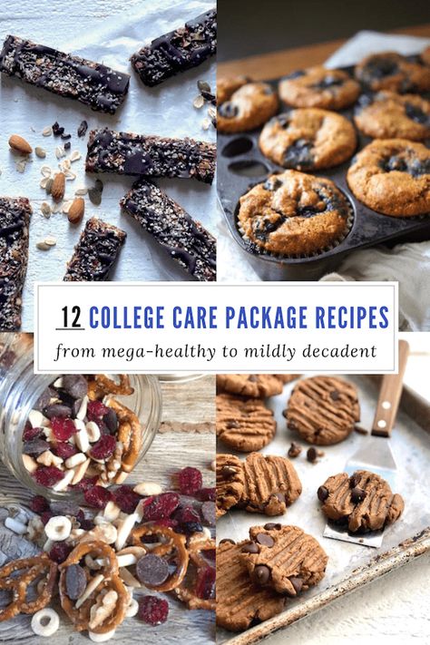 12 Care Package Treats to Send Your College Kid: College can be hard. Make it a little bit sweeter with a care package featuring one of these sweet treats! From chocolate chip to blueberry muffin, there is a flavor sure to please your undergraduate! #momskitchenhandbook #carepackage #college101 #momthings #sweettreats Snacks For Care Package, College Treat Bags Care Packages, Treats To Send In The Mail, Care Package Recipes, Desserts To Ship Care Packages, Foods That Ship Well, Baked Goods Care Package, Mailing Baked Goods Care Packages, Cookies To Mail Care Packages