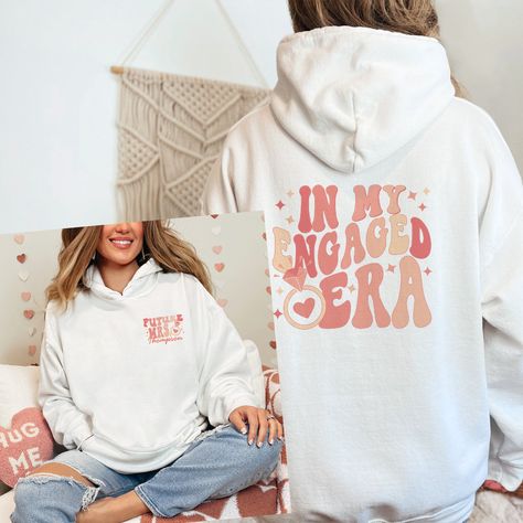 Secret Engagement, Bride Era, Retro Text, Future Mrs, Custom Hoodies, Women Hoodies Sweatshirts, Stylish Gifts, Modern Aesthetic, Engagement Gifts