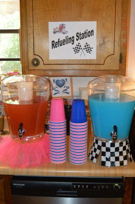 Racecars or Ruffles gender reveal party theme decorations Race Gender Reveal, Burn Outs And Bows Gender Reveal, Racing Themed Gender Reveal, Gender Reveal Dirtbike Theme, Race Cars Or Ruffles Gender Reveal, Cars Gender Reveal Ideas, Gender Reveal Ideas Racing, Drag Race Gender Reveal, Motocross Gender Reveal