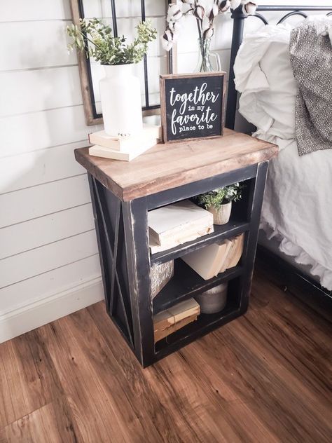 Excited to share the latest addition to shop! Farmhouse night stand, wooden nightstand, Farmhouse nightstand set, rustic nightstand, accent table, end table, Farmhouse nightstand #woodennightstand #rusticnightstand #accenttable #endtable #farmhousenightstand #countryfarmhouse Design Ložnic, Diy Home Decor For Apartments, Farmhouse Nightstand, Rustic Nightstand, Farmhouse Side Table, Cute Dorm Rooms, Wooden Nightstand, Farmhouse Style Kitchen, Farmhouse Furniture