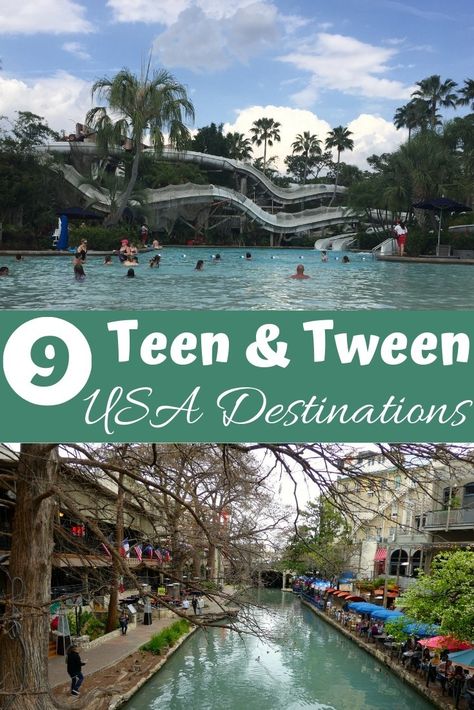 top destinations in the United States for teens and tweens Teen Vacation, Best Summer Vacations, Vacations In The Us, Spring Break Destinations, Usa Destinations, Family Vacation Spots, Vacation Locations, Best Vacation Spots, Best Family Vacations