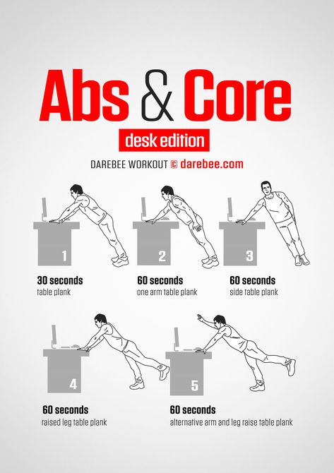 Abs & Core Workout Abs And Core Workout, Workouts Cardio, Desk Workout, Crystal Makeup, Ab Core Workout, Ab Workout Men, Office Exercise, Workout At Work, The 300