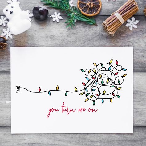 Corny Drawings, Diy Christmas Cards For Boyfriend, Boyfriend Christmas Card, Christmas Cards Drawing, Merry Christmas Cute, Christmas Card Funny, Christmas Planner Stickers, Cute Christmas Cards, Christmas Note