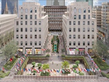 SEE: Rockefeller Center Developer Plans Plaza Renovation | Midtown, NY Patch Metlife Building, Rockefeller Plaza, North Garden, Pedestrian Walkway, Tiered Garden, Sunken Garden, Stone Planters, Public Realm, Site Plans