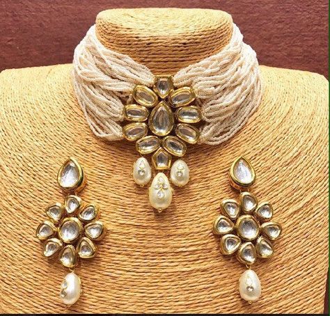 Wedding Jwellary, Choker Necklace Designs, Indian Jewelry Earrings, Perhiasan India, Style Africain, Choker Designs, Kundan Jewelry, Antique Jewellery Designs, Jewelry Set Design