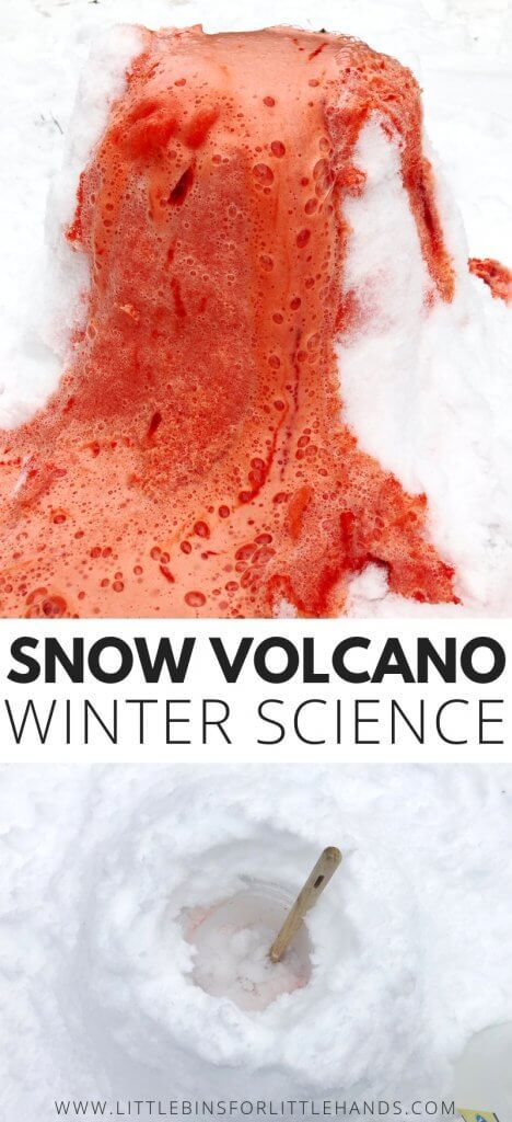 Snow Volcano, Snowday Activities, Volcano Activities, Volcano Lava, Winter Science, Snow Activities, Stem Activity, Winter Activities For Kids, Kid Experiments