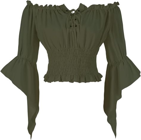 Amazon.com: Womens Renaissance Peasant Blouse Off Shoulder Trumpet Sleeve Tops(S,Z2880C) : Clothing, Shoes & Jewelry Dinner Cocktails, Trumpet Sleeve Top, Ren Faire Outfits, Trumpet Sleeves, Trumpet Sleeve, Pirate Woman, Versatile Wardrobe, Pirate Costume, Peasant Blouse