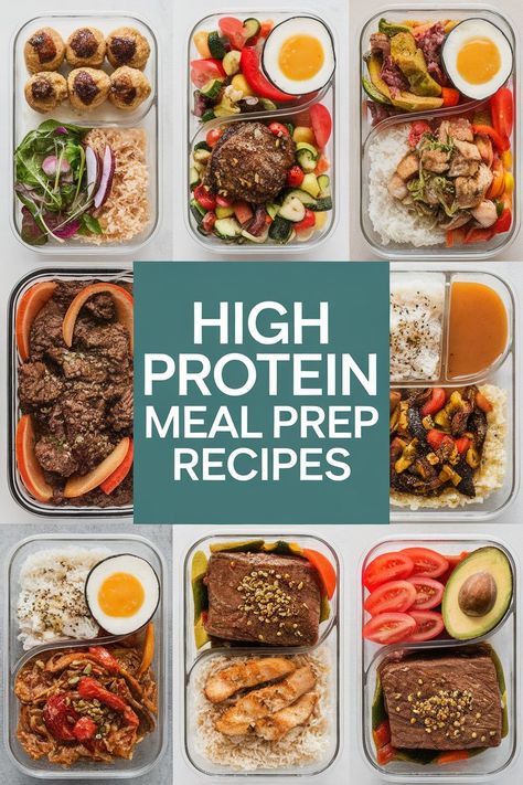 22+ Protein Meal Prep Recipes That Make Healthy Eating Easy Sausage Meal Prep, High Protein Meal Prep Recipes, Protein Meal Prep Recipes, Protein Meal Prep Ideas, High Protein Meal Prep Ideas, Stir Fry Meal Prep, Burrito Bowl Meal Prep, Protein Meal Prep, High Protein Dishes