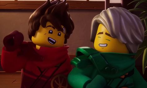 !🍓 Greenflame -Kanon 🍓! Kai And Lloyd Matching Pfp, Lego Ninjago Lloyd X Kai, Ninjago Lloyd And Kai, Ninjago Kai X Lloyd, Greenflame Ninjago, Kai And Lloyd, Rgb Siblings, Lego Ninjago City, Kai Smith