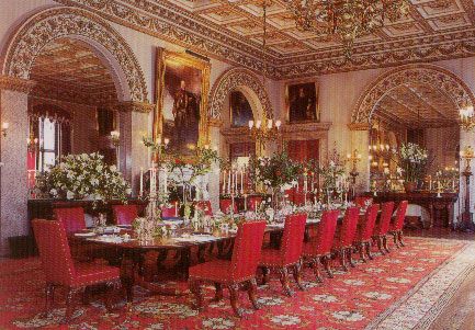 Castle Dining Room, Belvoir Castle, Castle Interior, Chateaux Interiors, Arundel Castle, English Architecture, Castles Interior, English Furniture, Grand Homes