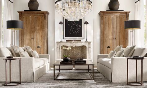 Cool Ideas, A Living Room, Restoration Hardware, Living Room Inspiration, Living Design, Sofa Design, Luxury Living, Home Living Room, Home Deco