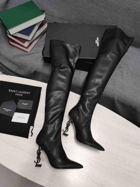 Ysl Boots, Elegant Shoes Heels, Sneakers 2022, Saint Laurent Boots, Shop Bag, Christmas Shoes, Ysl Heels, Gucci Men Shoes, Louis Vuitton Sandals