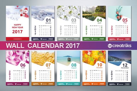 Wall Calendar Design Ideas, Wall Calender, Free Resume Template Word, Wall Calendar Design, Calendar Themes, Calendar Design Template, Business Calendar, Calendar 2017, Stick It