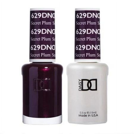 DND Nail Polish Gel & Matching Lacquer Set Duo 629 Secret Plum Dark Purple Dnd Gel Polish, Dnd Dark Purple Gel Polish, Dnd Gel Nail Polish Fall Colors, Dnd Purple Gel Polish, Fall Dnd Gel Colors, Fall Nails Dnd Gel, Dnd Fall Nail Colors, Dark Plum Nails, Dnd Purple