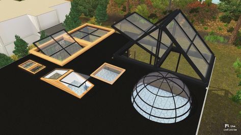 Sims 4 Loft, Loft Windows, Sims 3 Cc, Sims 3 Cc Finds, Skylight Window, Roof Paint, Sims 4 Bedroom, Japanese Style House, The Sims 4 Packs