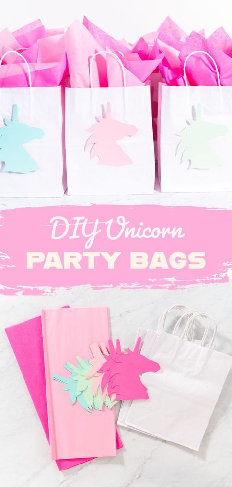 Diy Unicorn Party Bags, Unicorn Goodie Bags Diy, Unicorn Gift Bags Diy, Unicorn Giveaway Ideas, Unicorn Goody Bag Ideas, Unicorn Goodie Bags, Unicorn Favor Bags, Birthday Party Gift Bag Ideas, Diy Unicorn Birthday Party