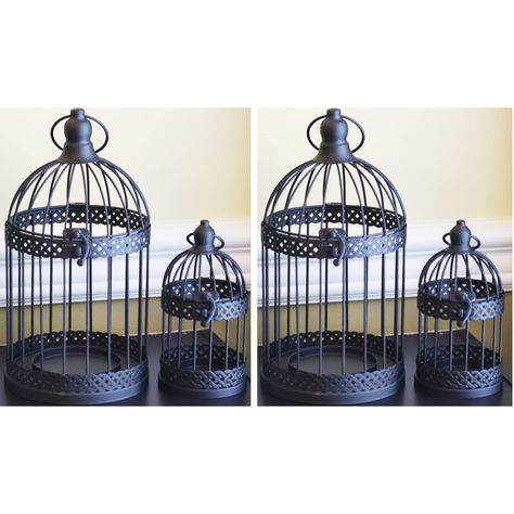 PRICES MAY VARY. Birdcage candle lanterns are decorative items that combine the classic design of a birdcage with the functionality of a lantern. These lanterns can be used both indoors and outdoors to create a cozy and charming atmosphere. The design of the birdcage provides a unique and whimsical touch, while the candle or light inside casts a warm and inviting glow. They are popular choices for events such as weddings, garden parties, or even as decorative accents for your home. Birdcage cand Hanging Birdcage Decor, Bird Cage Candle, Candle Holder Lantern, Cage Decor, Boo Bash, Large Lanterns, Small Lanterns, Lantern Candle Decor, Bird Cage Decor