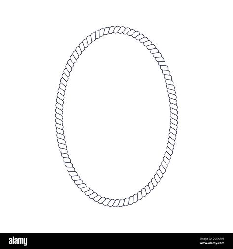 Traditional Tattoo Frame Design, Traditional Tattoo Rope Border, Traditional Rope Tattoo, Oval Tattoo Frame, Oval Frame Tattoo, Antique Frame Tattoo Design, Nautical Rope Tattoo, Oval Tattoo, Rope Frame Drawing