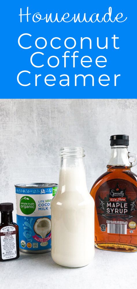 Dairy Free Creamer Coffee, Coconut Milk Coffee Creamer Recipe, Homemade Creamer With Coconut Milk, Natural Coffee Creamer Recipe, Diy Coffee Creamer Coconut Milk, Homemade Almond Milk Coffee Creamer, Sweetened Condensed Coconut Milk Coffee Creamer, Homemade Clean Coffee Creamer, Diy Creamer Non Dairy