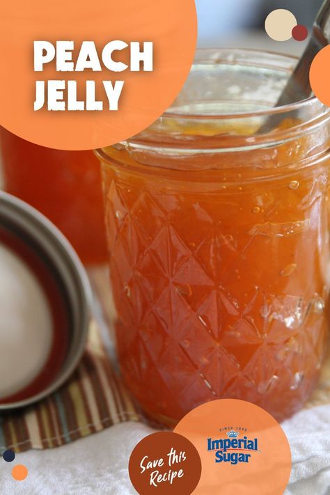 Delight in the taste of summer with this easy Peach Jelly recipe! Bursting with fresh summer peaches and a hint of tangy lemon, this jelly is perfect for spreading on toast or scones. Serve it during brunch or gift it to friends. Save this pin and whip up a batch of this peach jelly recipe today! Peach Jelly Recipe, Easter Brunch Treats, Mom Breakfast, Peach Jelly, Jelly Recipe, Sausage Dishes, Peach Juice, Homemade Pancakes, Jam And Jelly