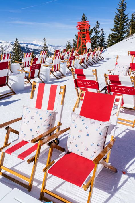 Colorado Aesthetic, Snow Lodge, Lodge Aesthetic, Snow Beach, Ski Culture, Ski Aesthetic, Rooftop Dining, Surf Lodge, Apres Ski Party