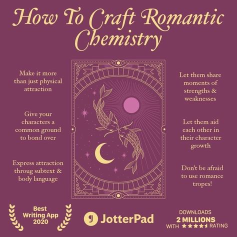 How To Write Good Chemistry Between Characters, Ways To Start A Romance Book, How To Write Chemistry, Writing Romance Subplot, Romancing The Beat, How To Start Writing A Love Story, How To Write A Relationship, Romance Book Titles Ideas, Ideas For Romance Stories