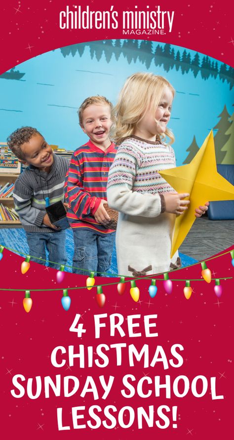 Enjoy these FREE Christmas Sunday school lessons — one for each Sunday leading up to Christmas. Our gift to you! Sunday School Christmas Lessons, Christmas Lessons For Childrens Church, Sunday School Advent, Christmas Sunday School Crafts, Preschool Sunday School Lessons, Childrens Ministry Christmas, Kids Church Christmas, Christmas Sunday School Lessons, Kindergarten Sunday School