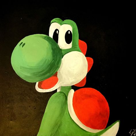 #acryl #nintendo #art #yoshi #drawing Yoshi Painting Canvases, Yoshi Painting, Yoshi Drawing, Video Game Drawings, Friends Picture, Painting Canvases, Nintendo Art, Some Games, Mini Canvas Art