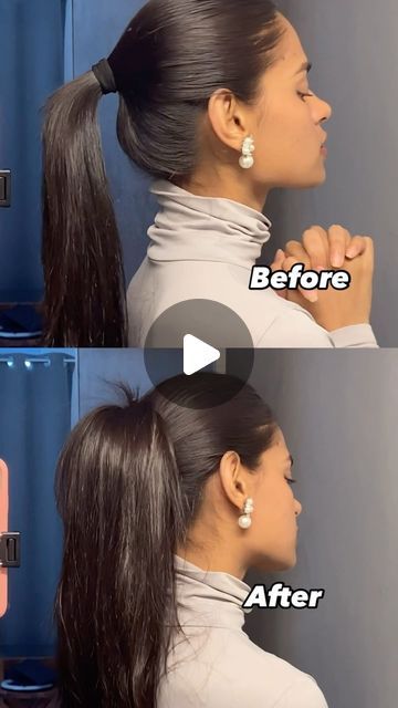 generousglaamm on June 7, 2024: "Voluminous ponytail hack! Top- thrifted @theorangecave_ . . . . . . . . ponytail , ponytail extension , ponytail tutorial , ponytail...". Fuller Ponytail Trick, Ponytail On Short Hair, Ponytail With Braiding Hair, Haircut Ponytail, Fuller Ponytail, Ponytail Trick, Ponytail Haircut, Ponytail Hack, Volume Ponytail