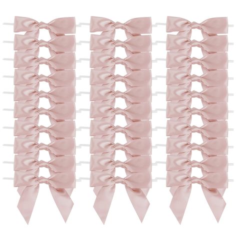 PRICES MAY VARY. polyester [ Bow Details ] Twist tie bows measure approximately 3.5 x 3.5 inches. Made of High quality satin ribbon, handmade mini bows are in a good shape. Each bows is unique, please carefully look at its size before buying. [ Package Content ] You will receive 50 pieces dusty rose satin bows with twist ties. Saving time from having to make the bows yourself. [ Easy to Use ] These bow comes with transparent twist tie, which can be easily bound and unlocked, be repeated to use. Gift Wrapping, Cookie Wedding Favors, Mini Bows, Cake Pop, Treat Bags, Ribbon Bows, Dress Up, Ribbon, Twist