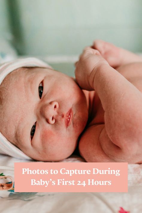 The first day of your baby's life is an eventful one. Here are the fifteen photos to capture during baby's first 24 hours. #newborn #newbornphotos #birth First 48 Hours With Newborn Photos, Birth Photoshoot, Newborn Photography Tips, Newborn Birth, Motherhood Inspiration, Newborn Pics, Birth Center, Birth Photographer, Baby Chick