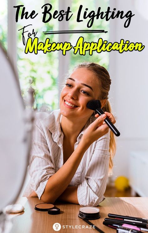 Makeup Lighting, Best Lighting For Makeup, Dark Bathrooms, Neat Tricks, Light Makeup, Makeup Application, Types Of Lighting, Makeup Essentials, How To Apply Makeup