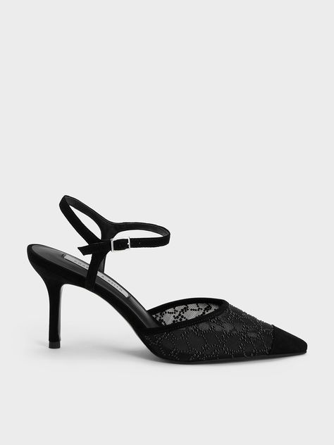 Charles And Keith Shoes, Eyewear Chain, Mesh Heels, Micro Bag, Ankle Strap Pumps, Strap Pumps, Shoe Inspo, The Vamp, Charles Keith